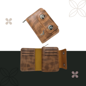 (Brown) Compact PU Leather Men’s Wallet