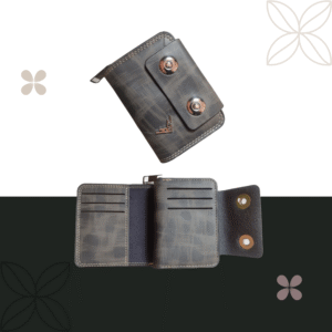 (Black) Compact PU Leather Men’s Wallet